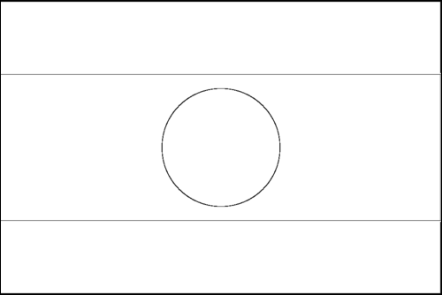 Contour du drapeau Laos à colorier