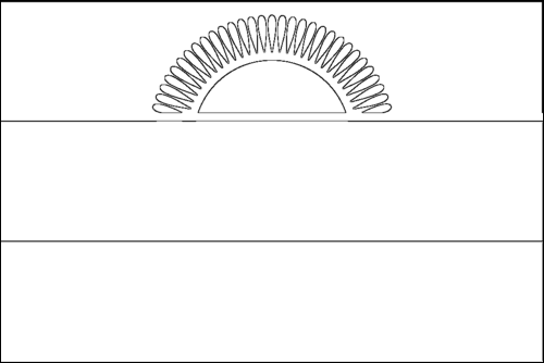 Contour du drapeau Malawi à colorier