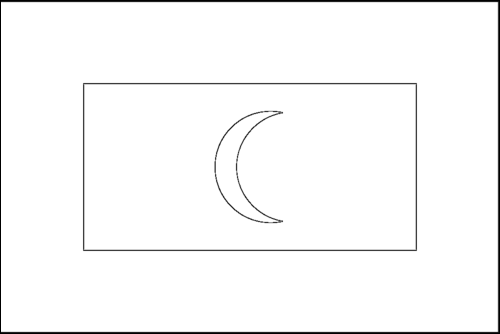 Contour du drapeau Maldives à colorier