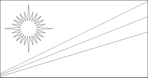 Contour du drapeau Îles Marshall à colorier