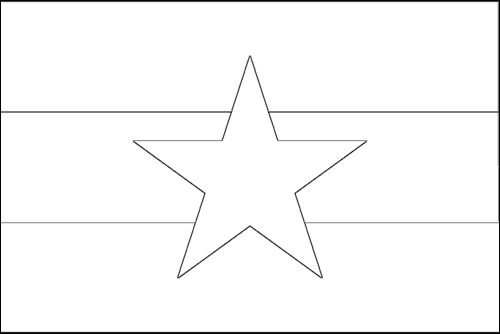 Contour du drapeau Myanmar (Birmanie, Burma) à colorier