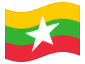 Drapeau animé Myanmar (Birmanie, Burma)