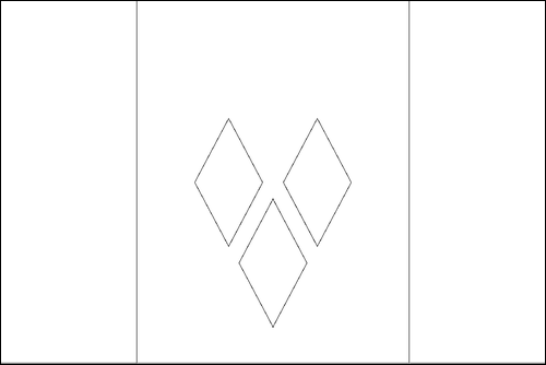 Contour du drapeau Saint-Vincent-et-les-Grenadines à colorier