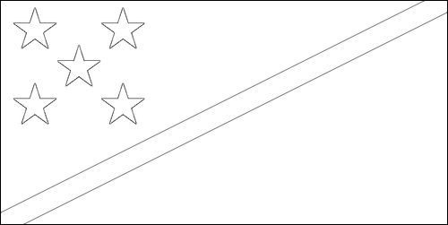 Contour du drapeau Îles Salomon à colorier