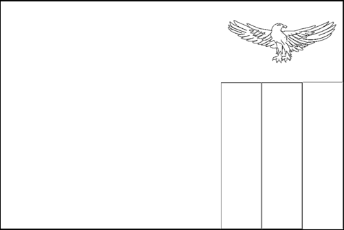 Contour du drapeau Zambie à colorier