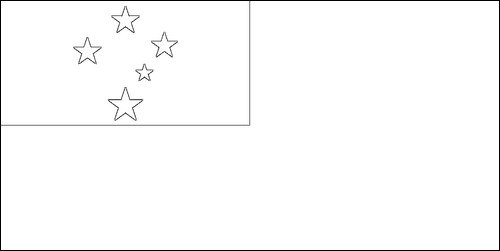 Contour du drapeau Samoa à colorier