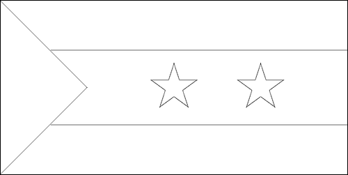 Contour du drapeau São Tomé et Príncipe à colorier