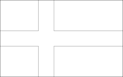 Contour du drapeau Suède à colorier