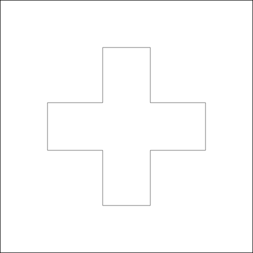 Contour du drapeau Suisse à colorier