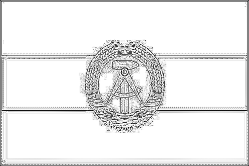Contour du drapeau République démocratique allemande à colorier