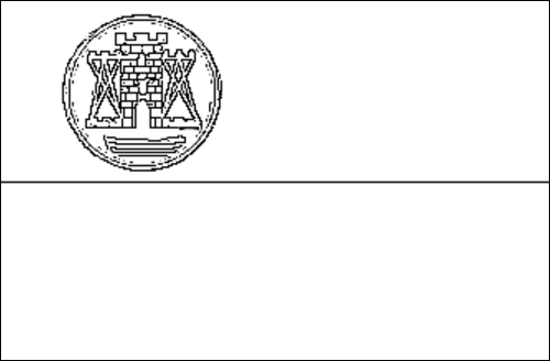 Contour du drapeau Memel (1920 - 1939) à colorier