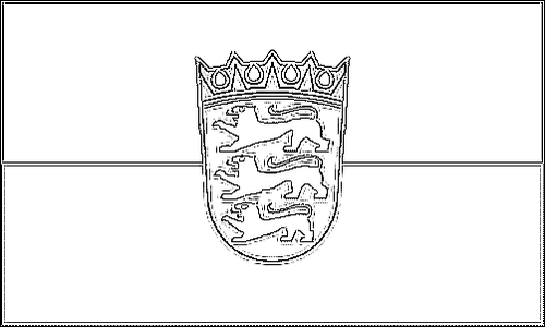 Contour du drapeau Bade-Wurtemberg à colorier