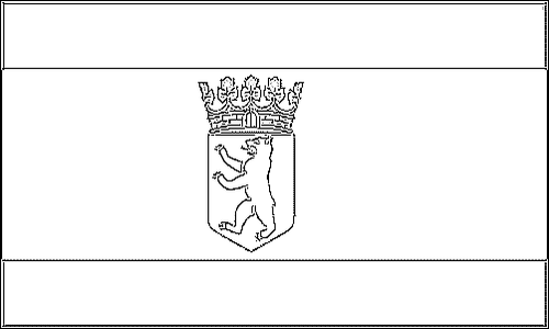 Contour du drapeau Berlin à colorier