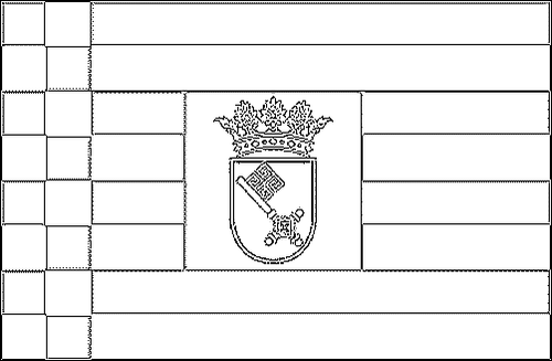 Contour du drapeau Brême à colorier