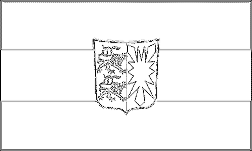 Contour du drapeau Schleswig-Holstein à colorier