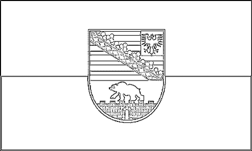 Contour du drapeau Saxe-Anhalt à colorier
