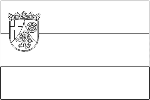 Contour du drapeau Rhénanie-Palatinat à colorier
