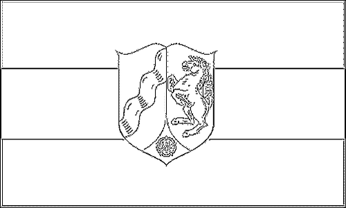 Contour du drapeau Rhénanie-du-Nord-Westphalie à colorier
