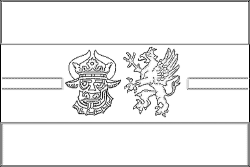 Contour du drapeau Mecklembourg-Poméranie occidentale à colorier