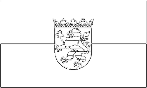 Contour du drapeau Hesse à colorier