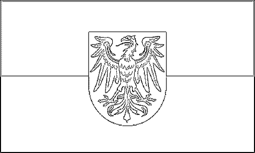 Contour du drapeau Brandebourg à colorier