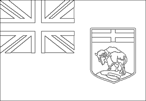 Contour du drapeau Manitoba à colorier