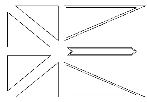 Contour du drapeau Terre-Neuve-et-Labrador à colorier