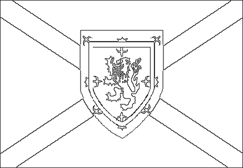 Contour du drapeau Nouvelle-Écosse à colorier