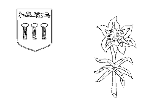 Contour du drapeau Saskatchewan à colorier