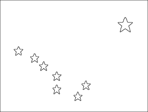 Contour du drapeau Alaska à colorier