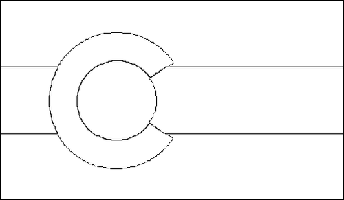 Contour du drapeau Colorado à colorier