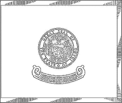 Contour du drapeau Idaho à colorier