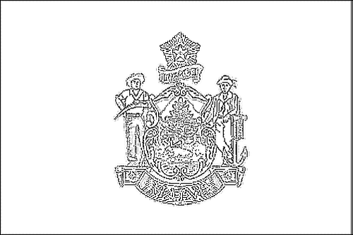 Contour du drapeau Maine à colorier