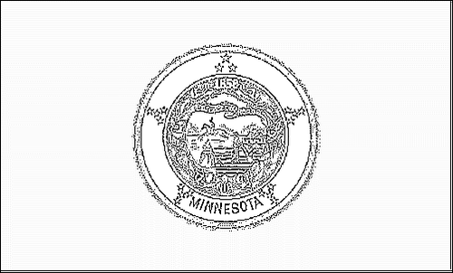 Contour du drapeau Minnesota à colorier