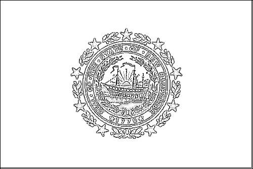 Contour du drapeau New Hampshire à colorier
