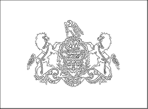 Contour du drapeau Pennsylvanie à colorier