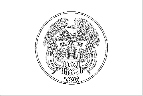 Contour du drapeau Utah à colorier