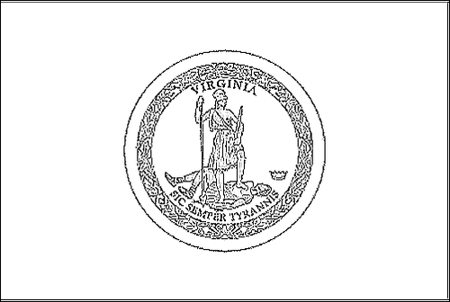 Contour du drapeau Virginia à colorier