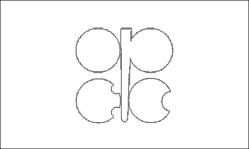 Contour du drapeau OPEP (Organisation des pays exportateurs de pétrole) à colorier