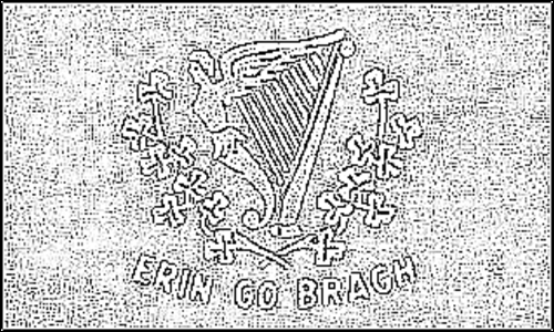 Contour du drapeau Erin go Bragh à colorier