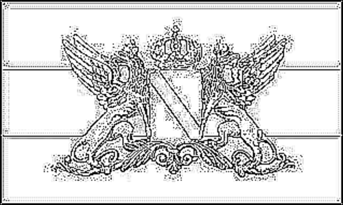 Contour du drapeau Grand-Duché de Baden à colorier