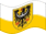 Drapeau Basse-Silésie (province prussienne) flottant statique