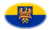 Drapeau Haute-Silésie (province prussienne) en vignette ovale