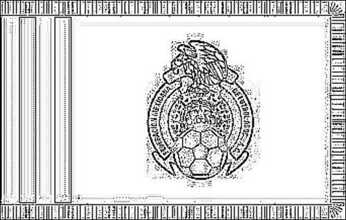 Contour du drapeau Fédération mexicaine de football à colorier