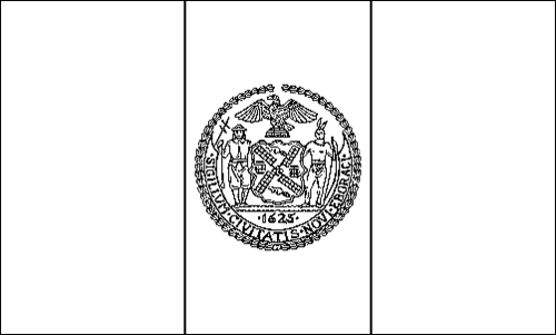 Contour du drapeau Ville de New York à colorier