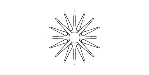 Contour du drapeau Macédoine (1992-1995) à colorier