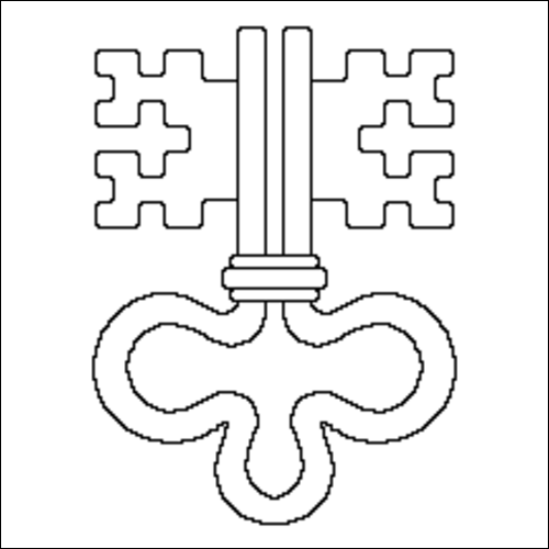 Contour du drapeau Nidwald à colorier