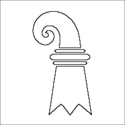 Contour du drapeau Bâle-Ville à colorier