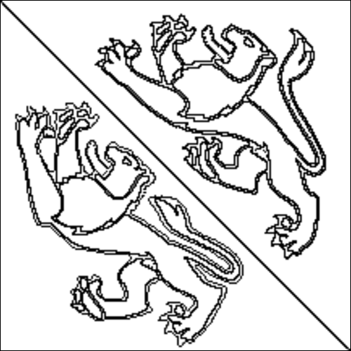 Contour du drapeau Thurgovie à colorier