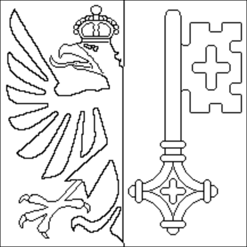 Contour du drapeau Genève / Genf à colorier